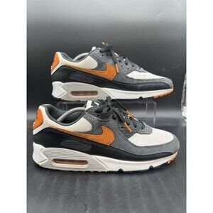 Nike Air Max 90 Men’s Size 11 DM0029-100 Casual Running Orange Gray Black  EUC